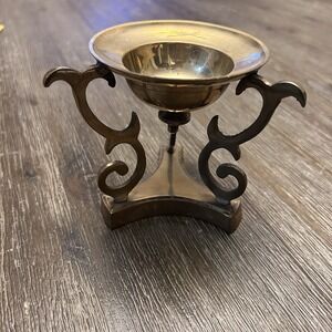 Vintage Brass Votive Candle Holder Stands 4" Solid Brass Pedestal Dish